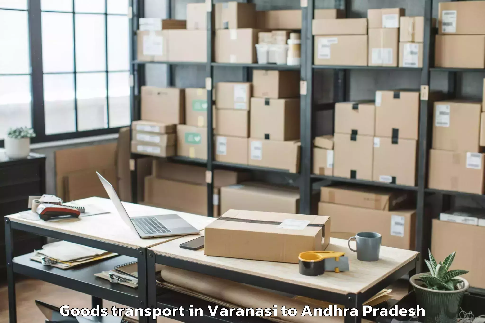 Expert Varanasi to Atchempet Goods Transport